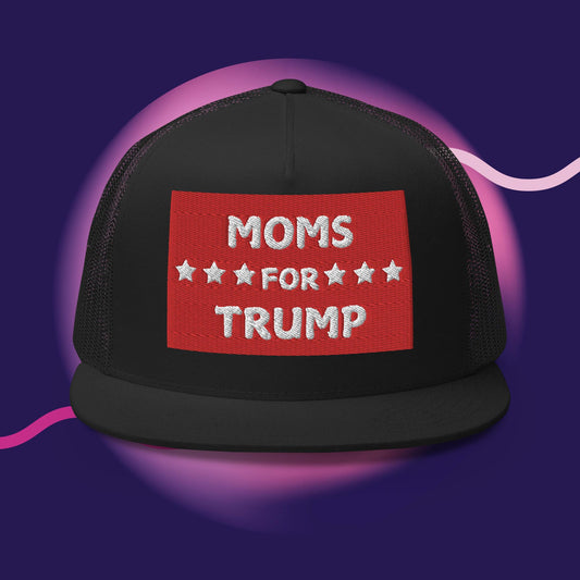 Moms for Trump Graphic Trucker Hat – Conservative Cool Edition