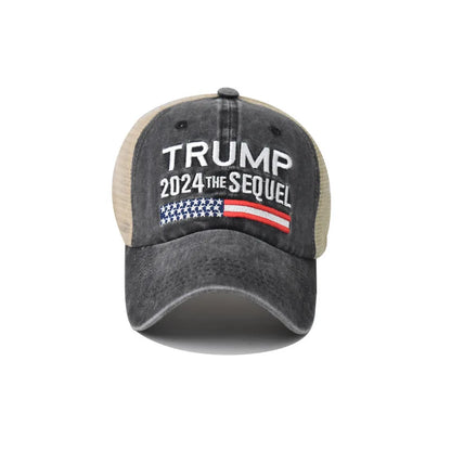 Embroidery Trump 2024 Trucker Hat Distressed Style - MAGA Mart