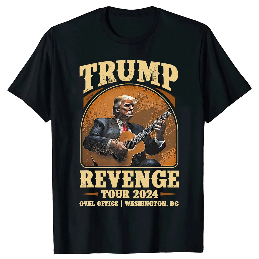 Trump Revenge Tour 2024 T-Shirt Graphic Support Take America Back The Return Fans Short Sleeve T Shirts Women Men Clothing - MAGA Mart