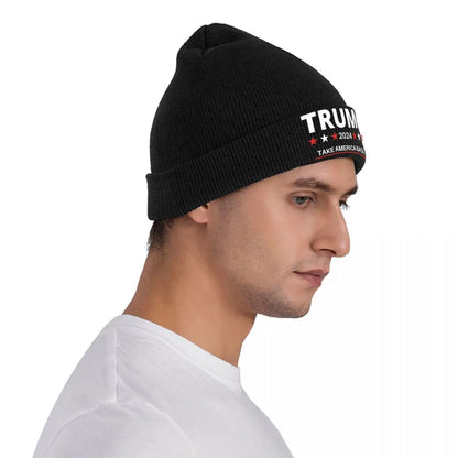 Trump 2024 Take America Back Hats Autumn Winter Beanie Fashion Caps Female Male Acrylic Knitted Caps - MAGA Mart