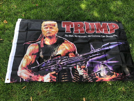 SKY FLAG Trump Flag 90X150cm Creative Trump Gun Pattern American Hanging Flag President USA Polyester Printed Banner - MAGA Mart