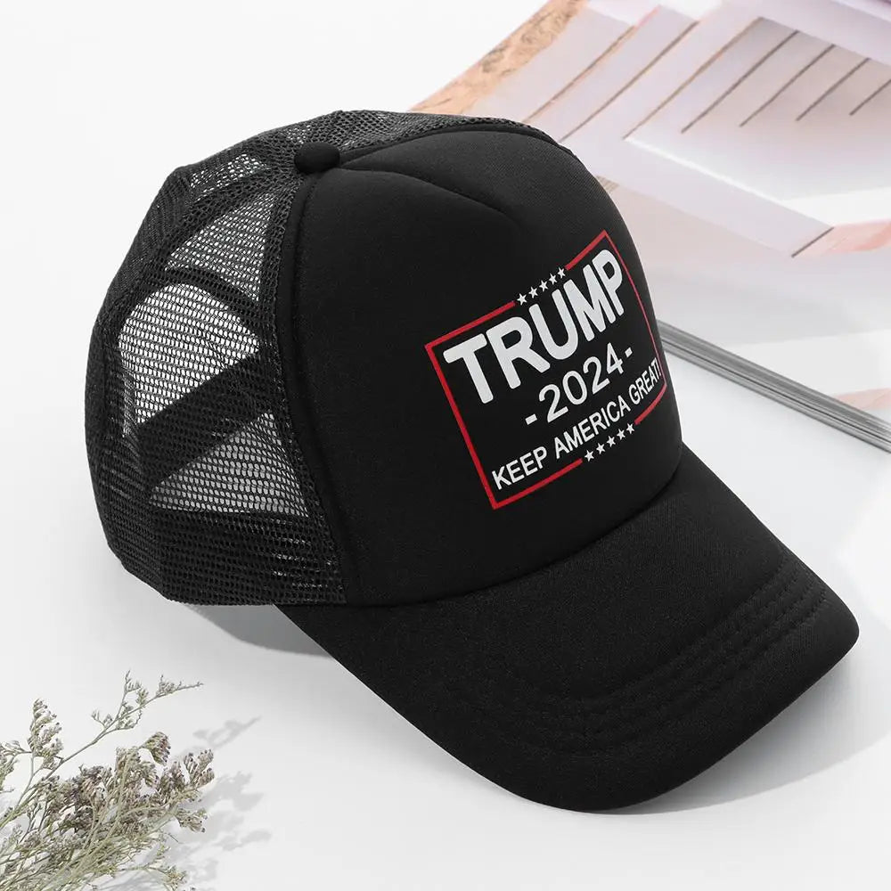 Trump 2024 US Flag Baseball Cap Trump Cotton Sunscreen Hats Adjustable Camo Trump Supporters Cap Trump Supporters Hat - MAGA Mart