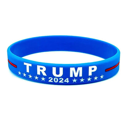 Trump 2024 Campaign Bracelet With Silicone Material Election Voter Gift Wristbands Adult Inspirational Merchandise Size Pac D4P6 - MAGA Mart