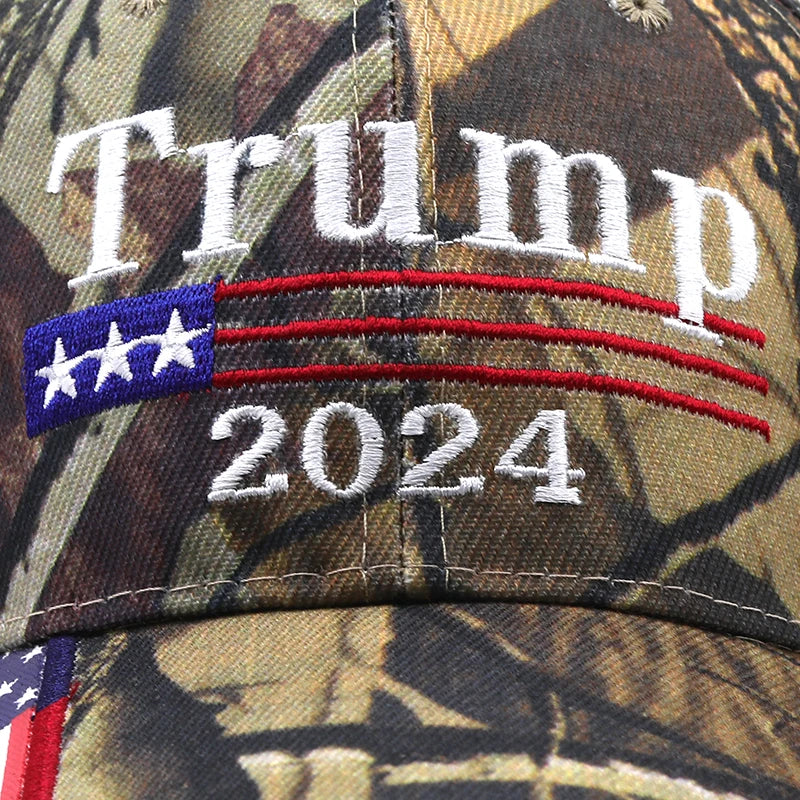 Embroidery Camouflage Donald Trump 2024 Hat Cotton - MAGA Mart