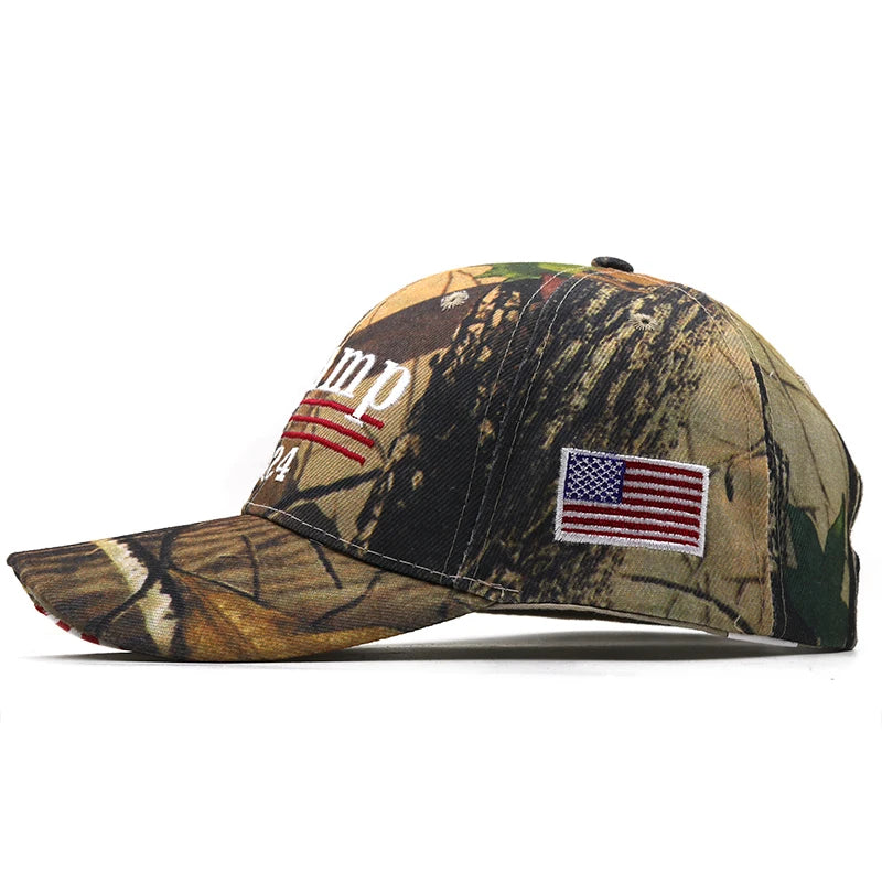 Embroidery Camouflage Donald Trump 2024 Hat Cotton - MAGA Mart