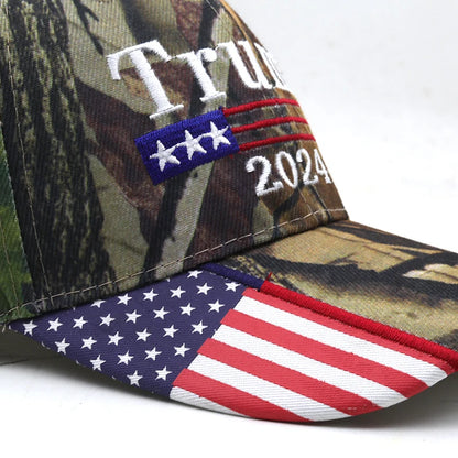 Embroidery Camouflage Donald Trump 2024 Hat Cotton - MAGA Mart