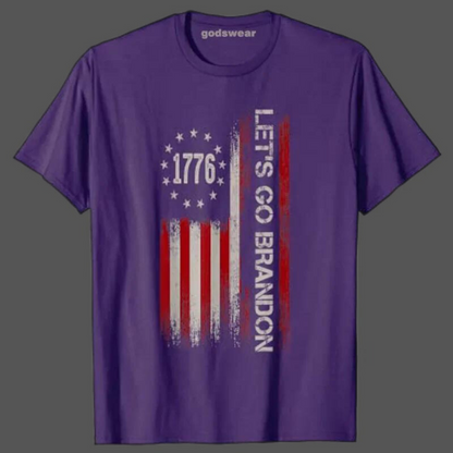 Lets Go Brandon USA Flag T-Shirt - MAGA Mart