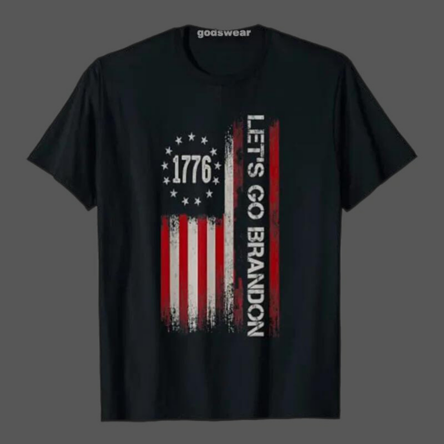 Lets Go Brandon USA Flag T-Shirt - MAGA Mart