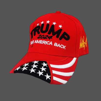 Trump 2024 American Brimmed Hat - MAGA Mart