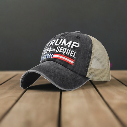 Embroidery Trump 2024 Trucker Hat Distressed Style MAGA Mart