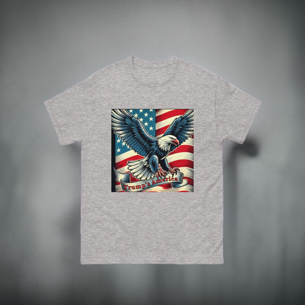 "Trump's America" Graphic Tee – Eagle & American Flag Edition