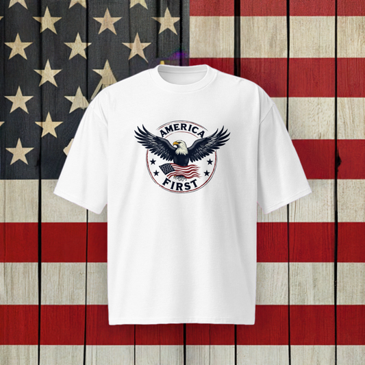 Soaring Proud America First Oversized Tee