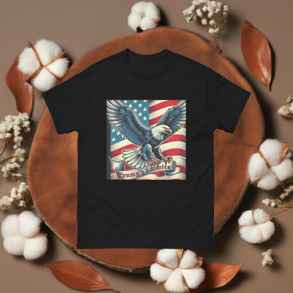 "Trump's America" Graphic Tee – Eagle & American Flag Edition