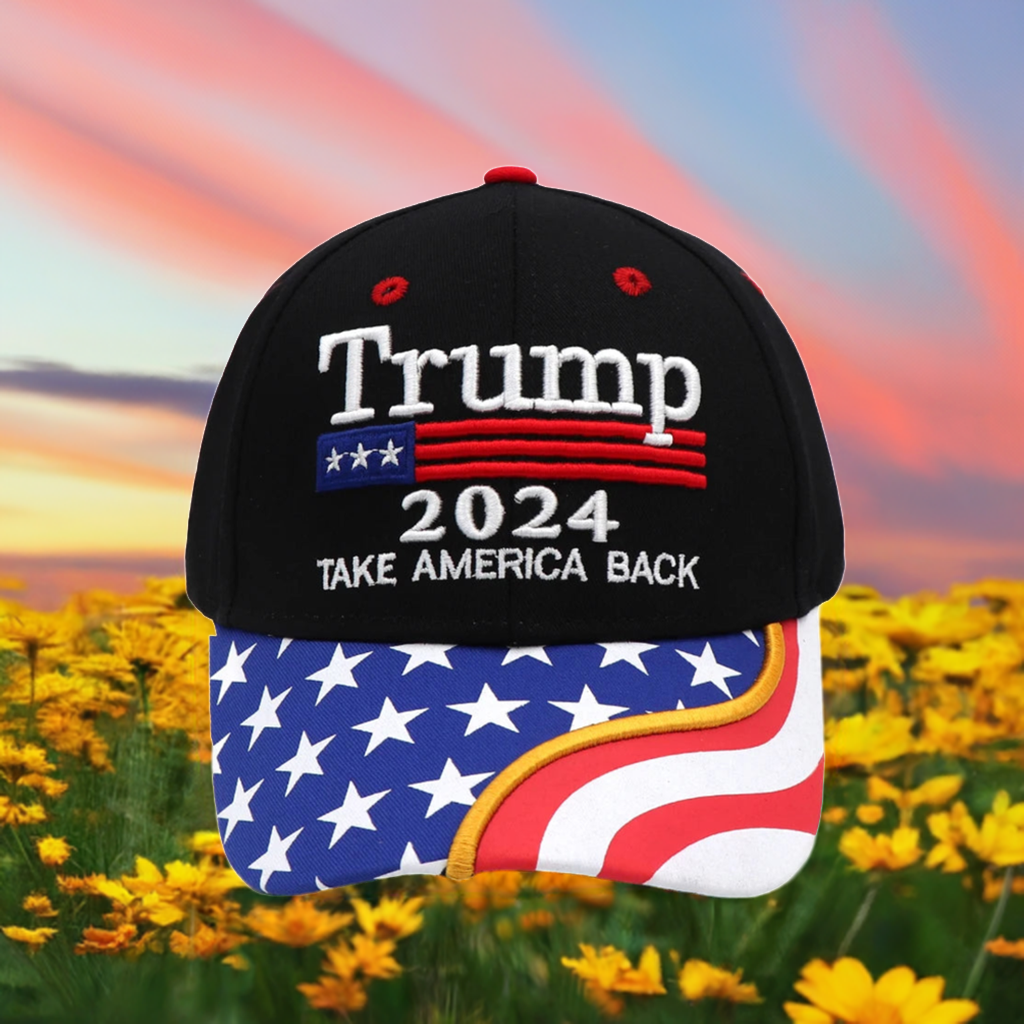 Take 🇺🇸 Back Hat with Flag Velcro MAGA Mart