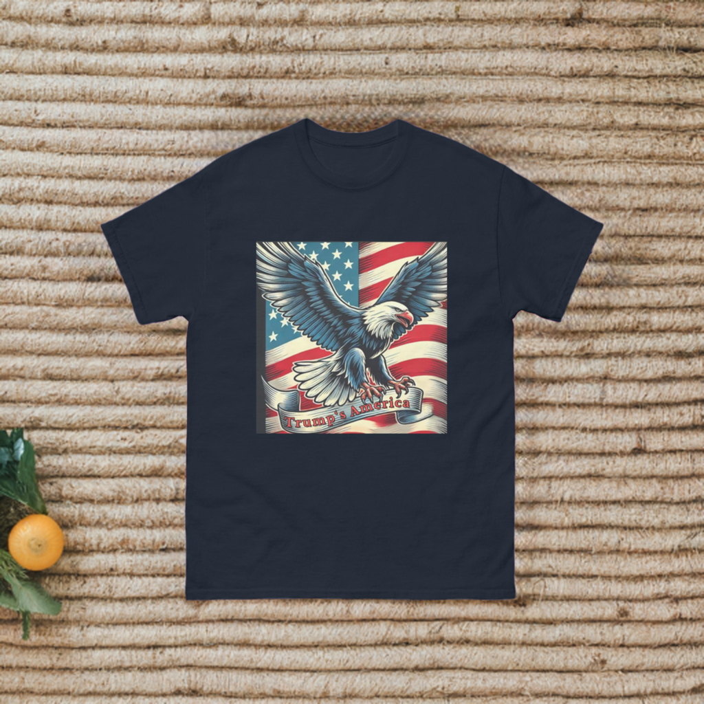 "Trump's America" Graphic Tee – Eagle & American Flag Edition