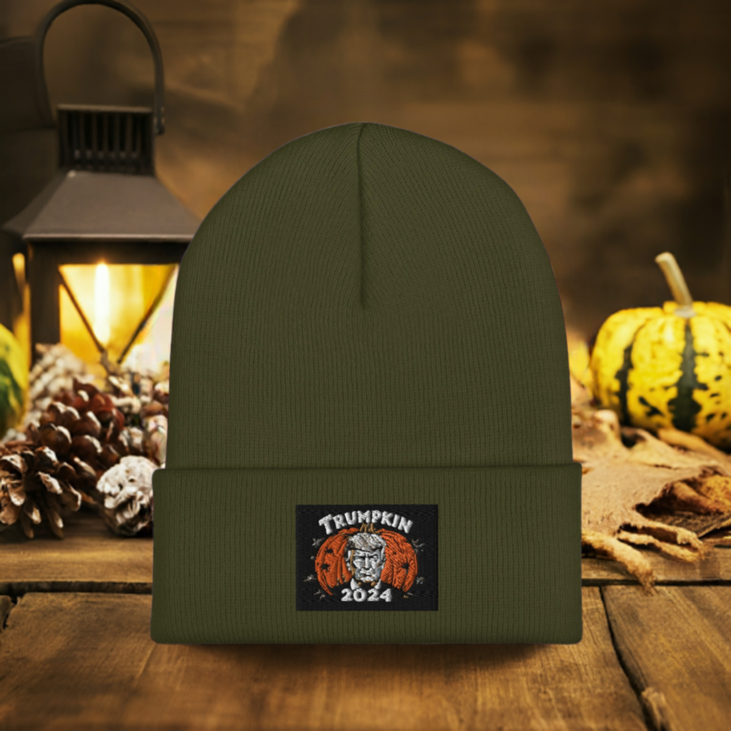 Trumpkin 2024 Cuffed Beanie – Stay Cozy, Stay Spooky!