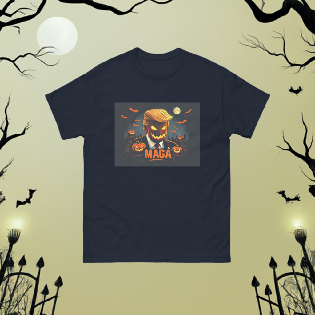 Dark Pumpkin MAGA T-Shirt – Spooktacularly Stylish!