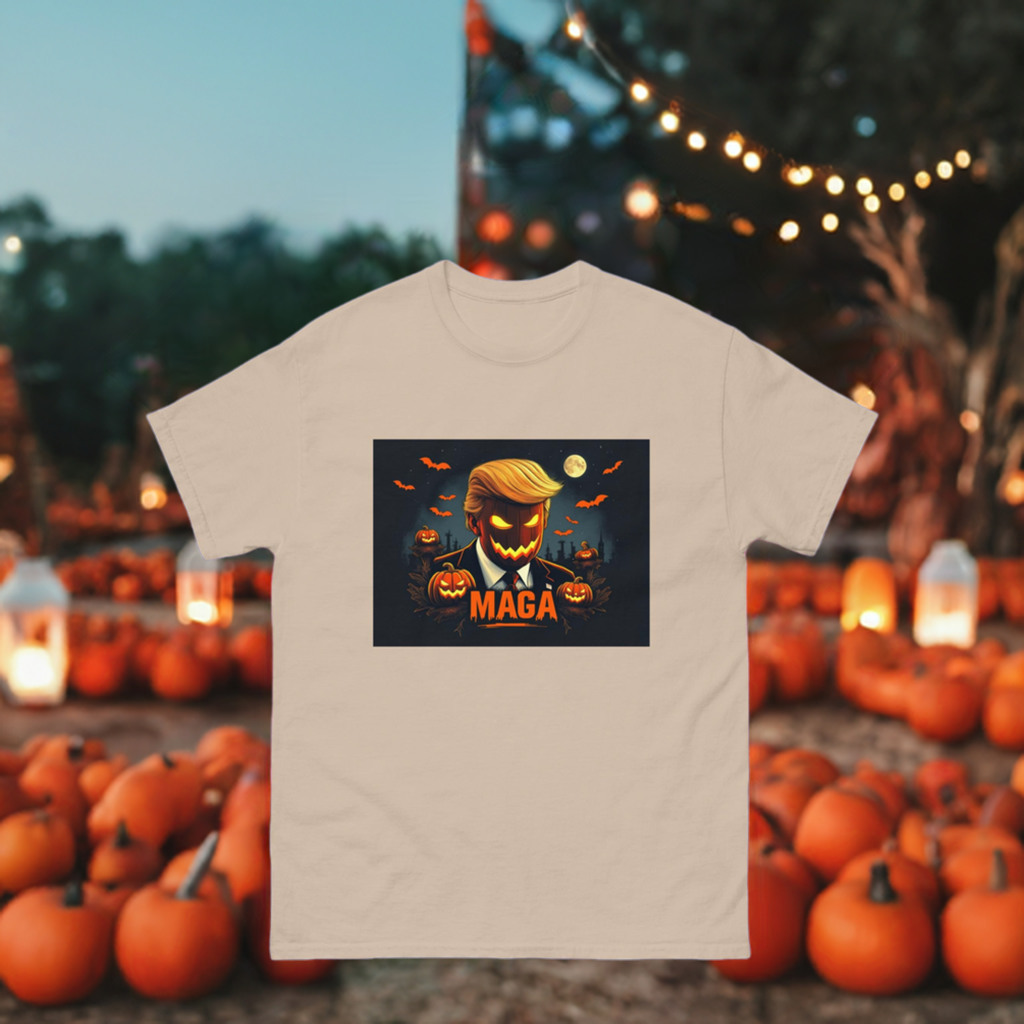 Dark Pumpkin MAGA T-Shirt – Spooktacularly Stylish!