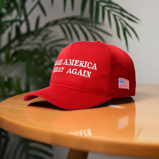 MAGA Hat with Embroidered Flag MAGA Mart