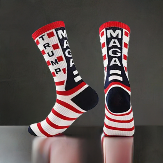 MAGA Striped Socks Red White and Blue MAGA Mart