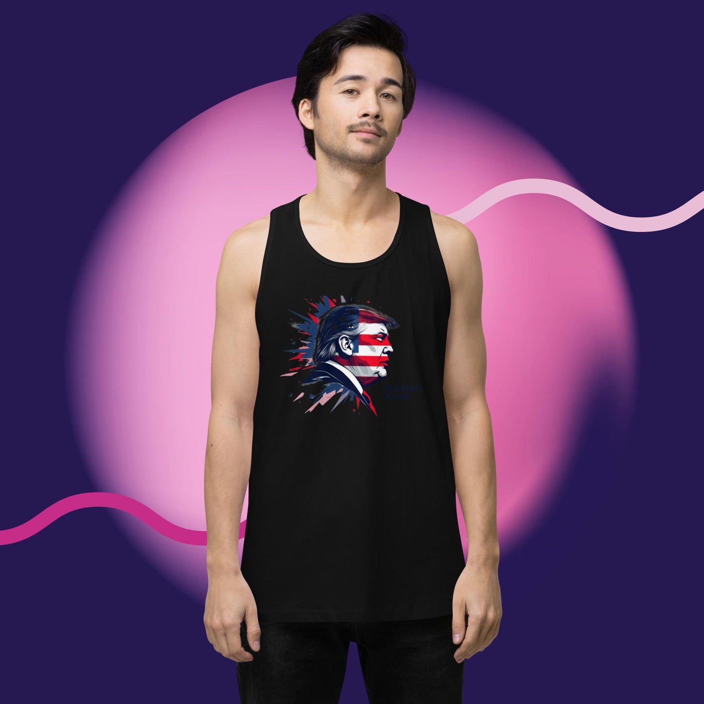 Men's Premium "Trump's America" Tank Top – Bold, Patriotic Power