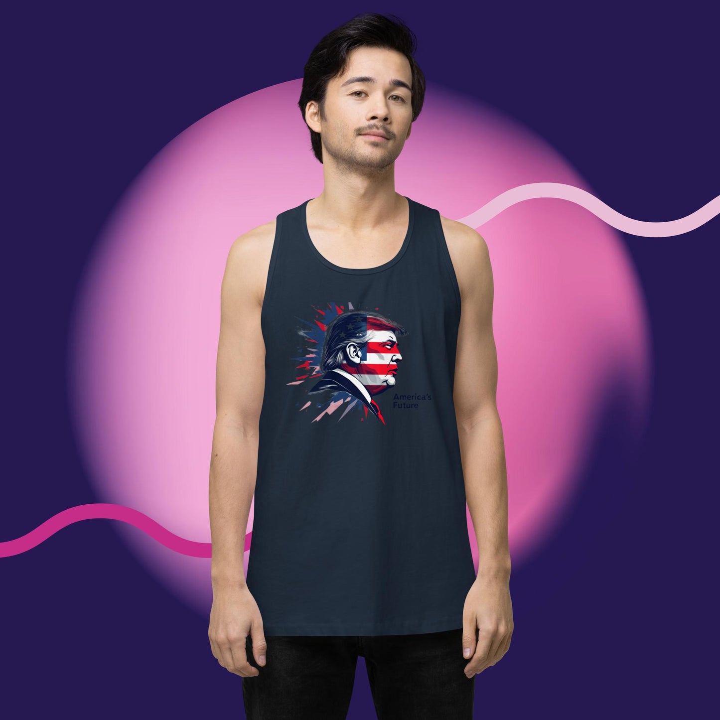 Men's Premium "Trump's America" Tank Top – Bold, Patriotic Power