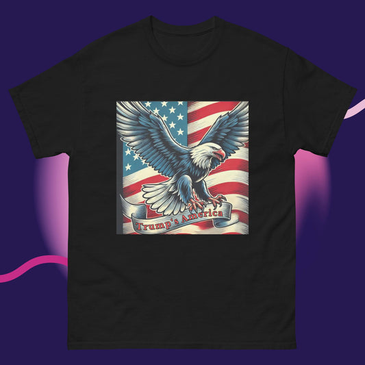 "Trump's America" Graphic Tee – Eagle & American Flag Edition