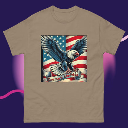 "Trump's America" Graphic Tee – Eagle & American Flag Edition