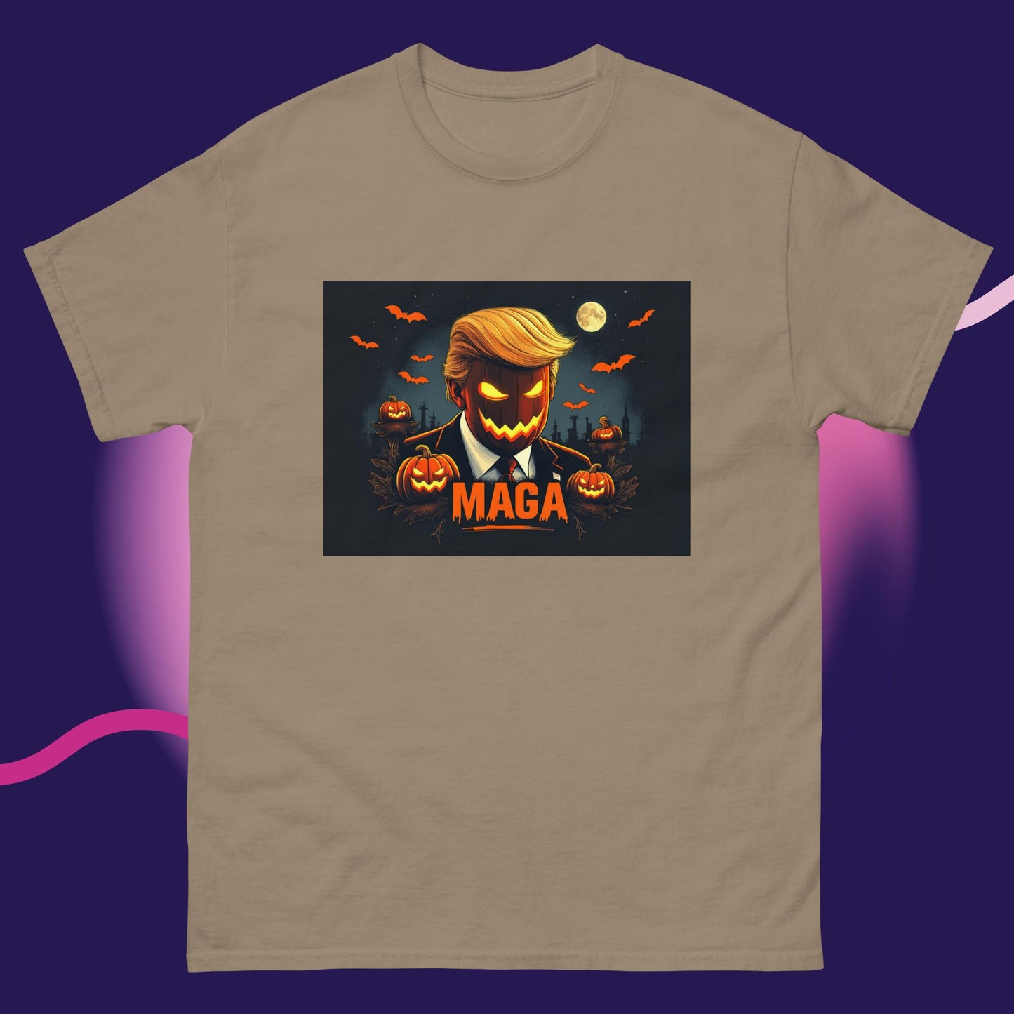 Dark Pumpkin MAGA T-Shirt – Spooktacularly Stylish!