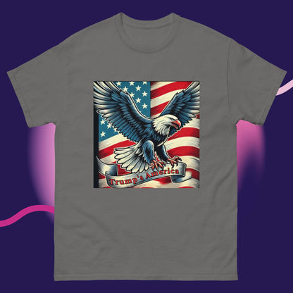 "Trump's America" Graphic Tee – Eagle & American Flag Edition