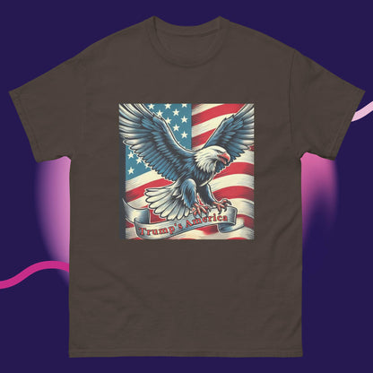 "Trump's America" Graphic Tee – Eagle & American Flag Edition