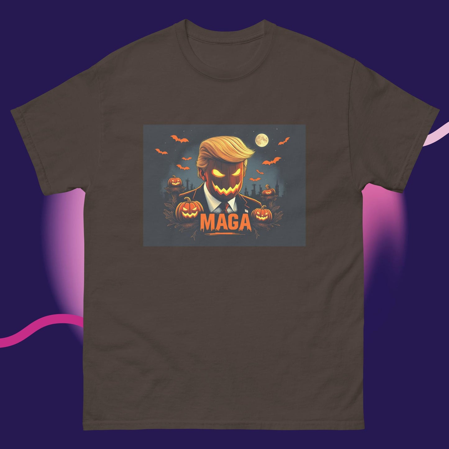 Dark Pumpkin MAGA T-Shirt – Spooktacularly Stylish!