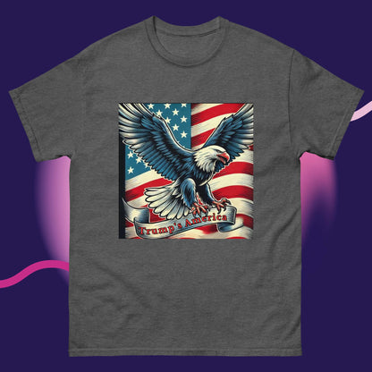 "Trump's America" Graphic Tee – Eagle & American Flag Edition