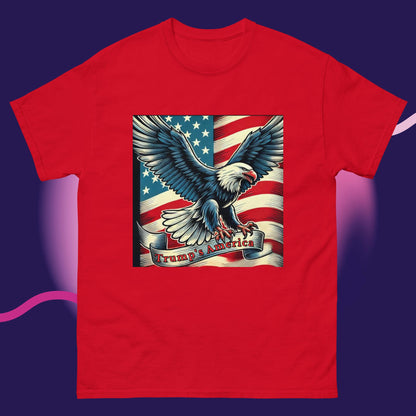 "Trump's America" Graphic Tee – Eagle & American Flag Edition