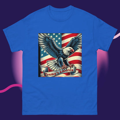 "Trump's America" Graphic Tee – Eagle & American Flag Edition