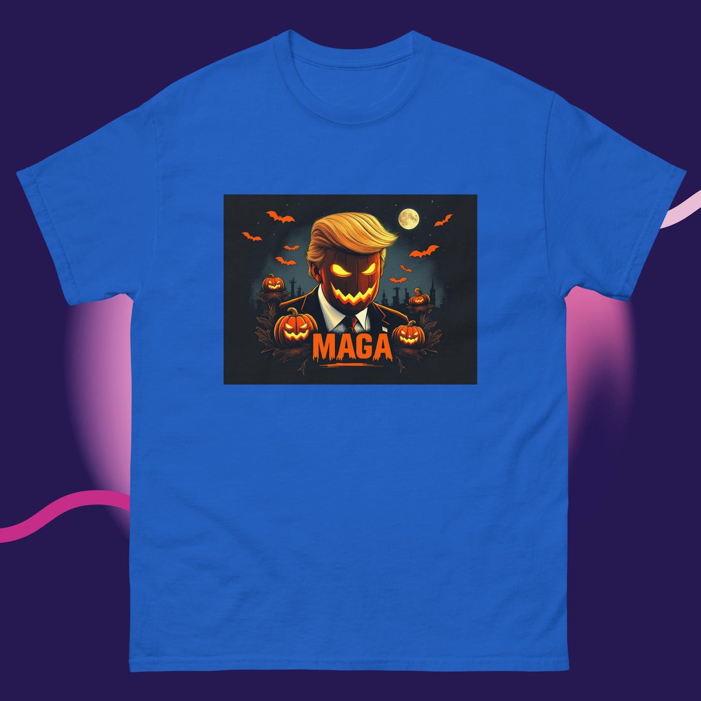 Dark Pumpkin MAGA T-Shirt – Spooktacularly Stylish!