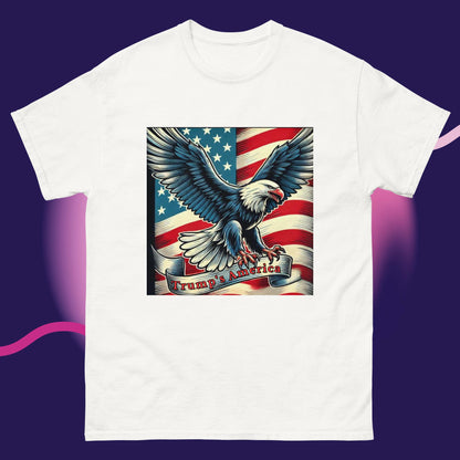 "Trump's America" Graphic Tee – Eagle & American Flag Edition