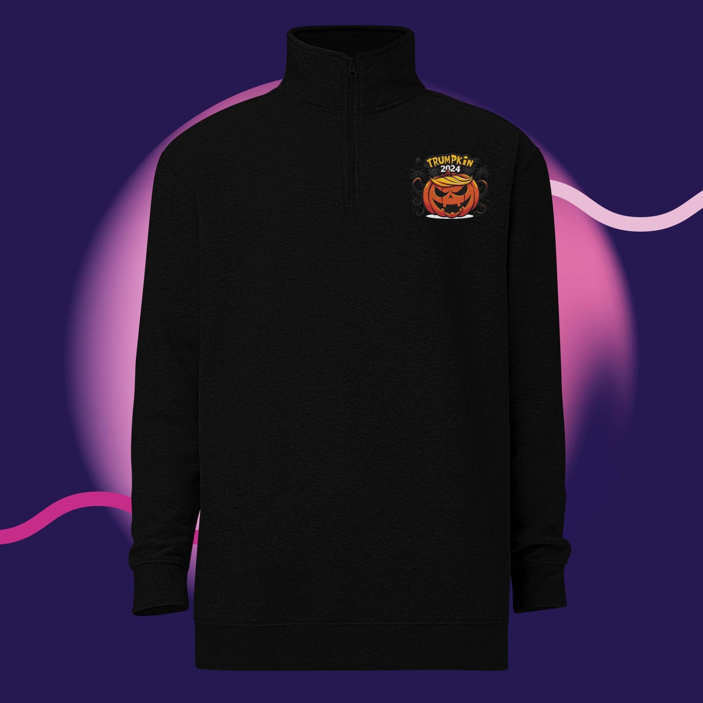 Trumpkin 2024 Fleece Quarter-Zip – Cozy Up to Spooky Season!