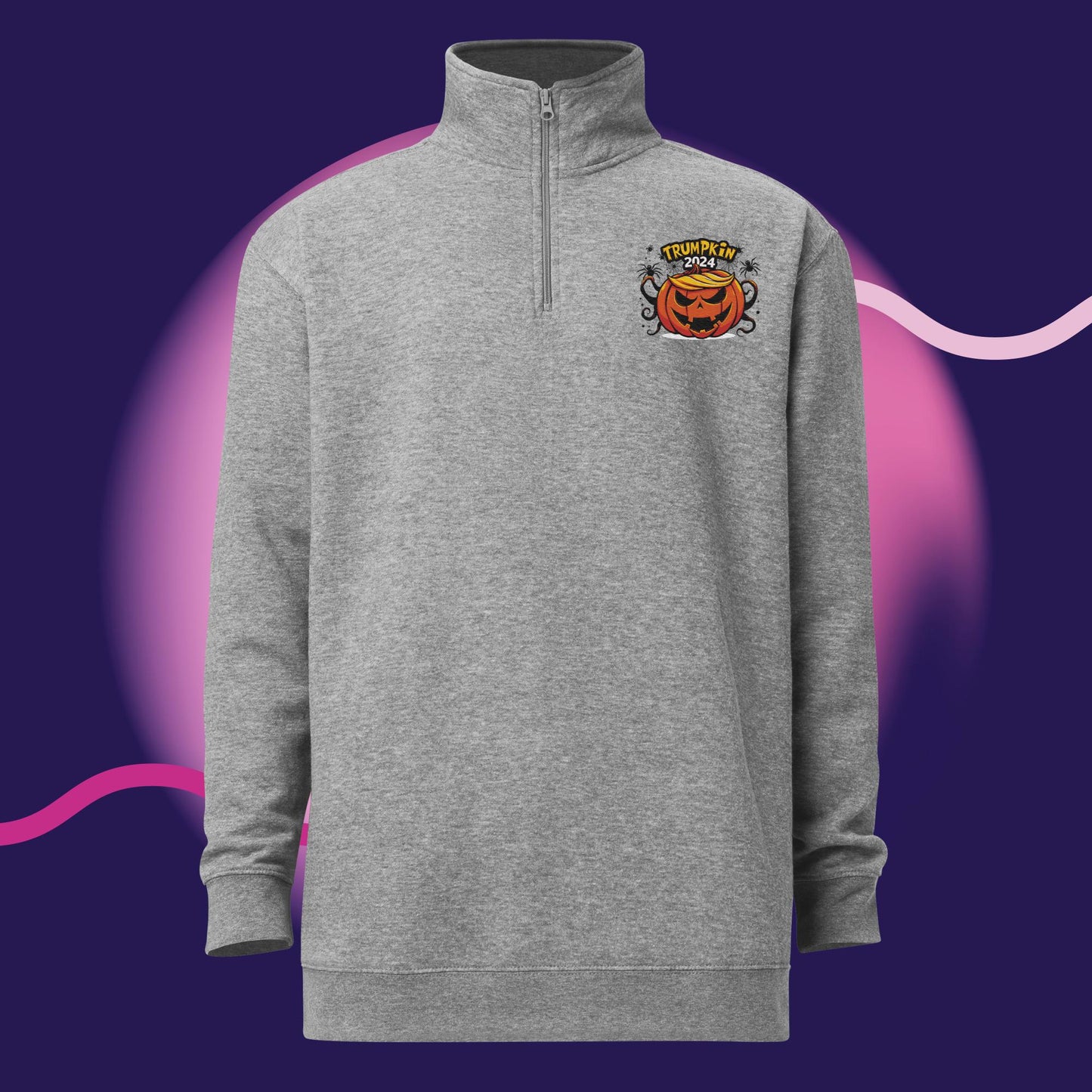 Trumpkin 2024 Fleece Quarter-Zip – Cozy Up to Spooky Season!