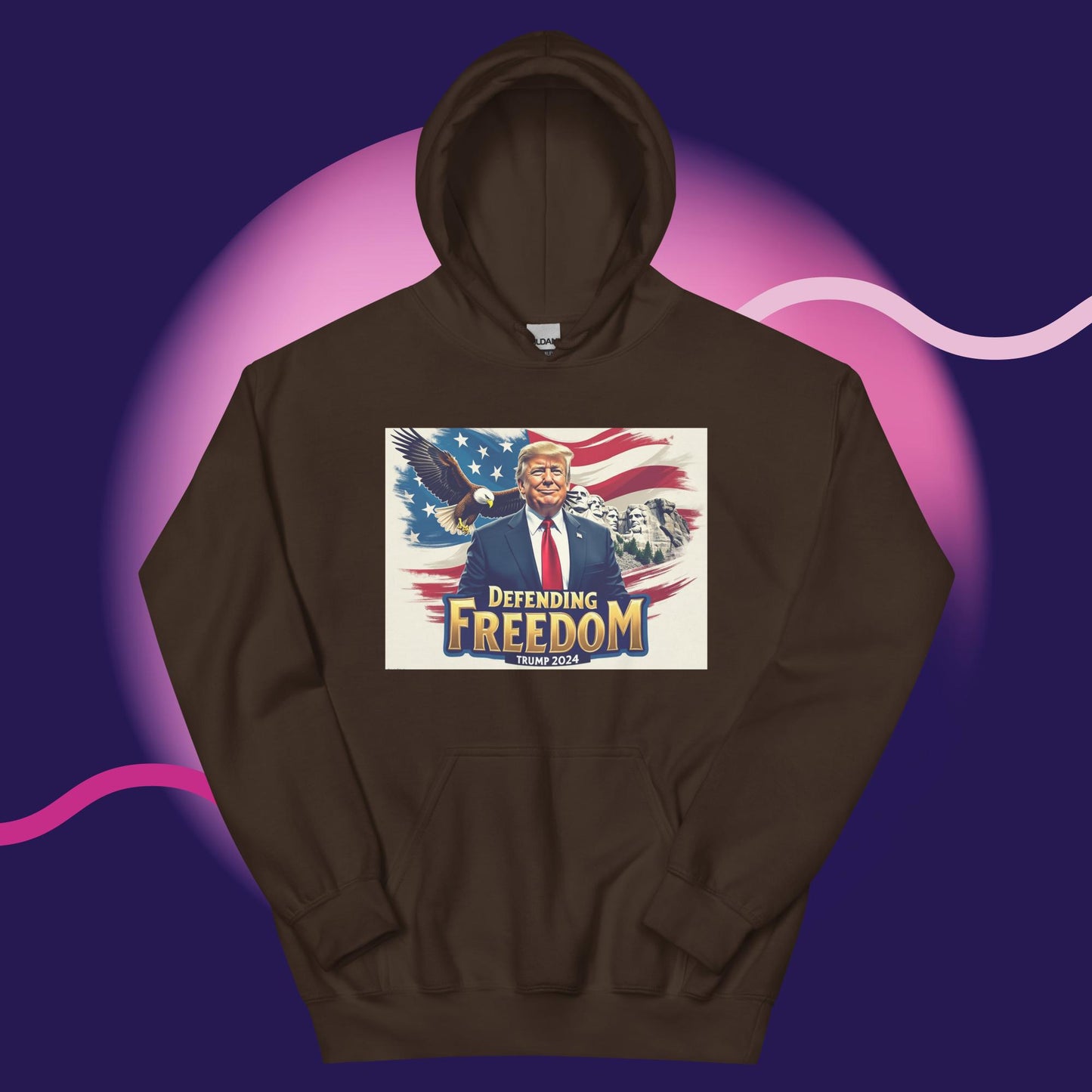 Defend Freedom Trump 2024 America Hoodie