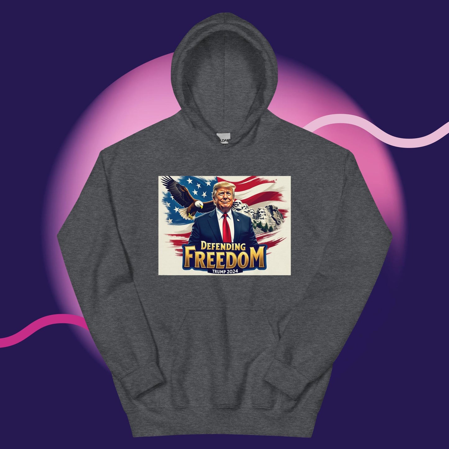 Defend Freedom Trump 2024 America Hoodie