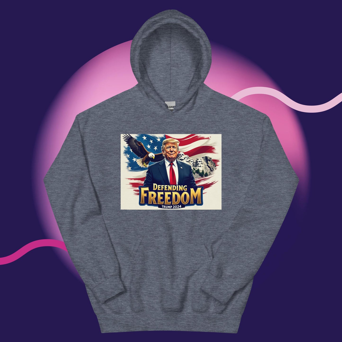 Defend Freedom Trump 2024 America Hoodie