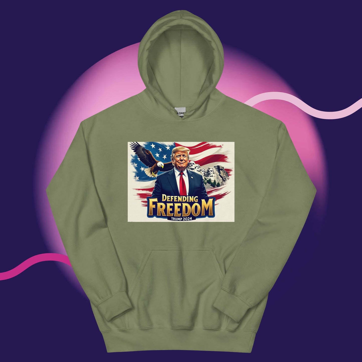 Defend Freedom Trump 2024 America Hoodie