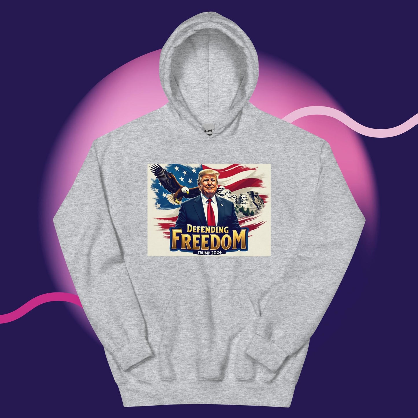 Defend Freedom Trump 2024 America Hoodie