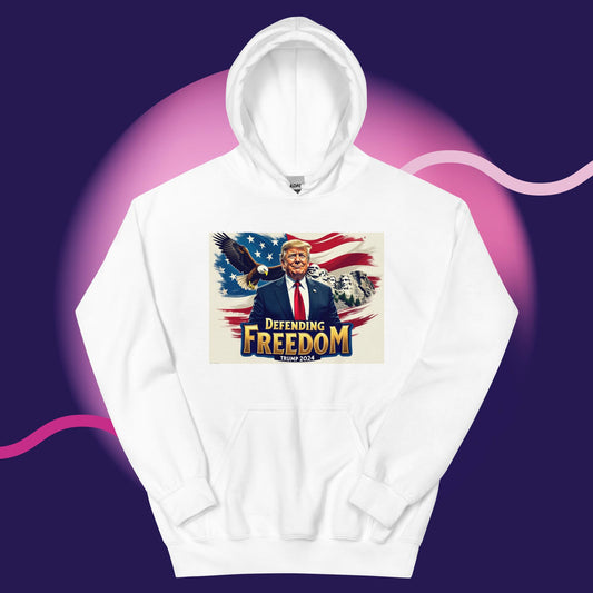 Defend Freedom Trump 2024 America Hoodie