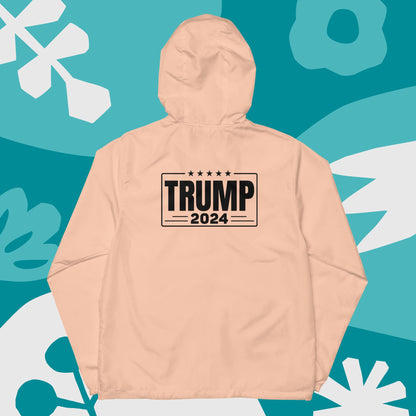 Trump 2024 Legends Never Die Zip-Up Windbreaker MAGA Mart