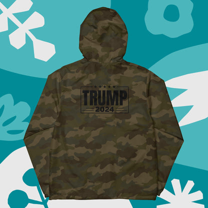 Trump 2024 Legends Never Die Zip-Up Windbreaker MAGA Mart