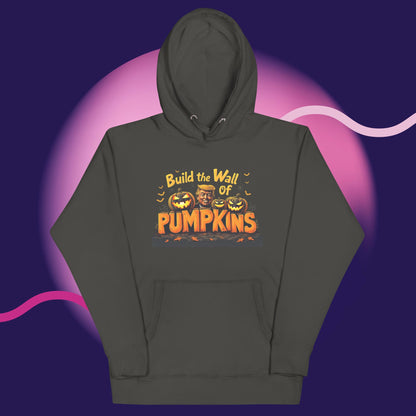 Build a Wall of Pumpkins Oversized Hoodie – Cozy, Comfy, & Creepy!